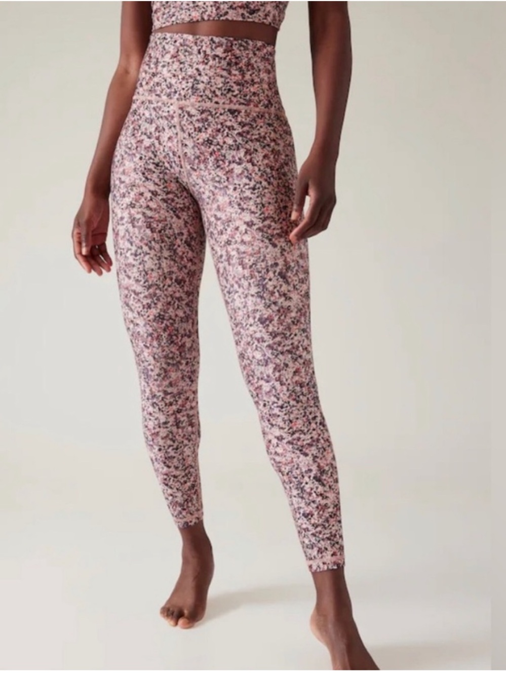 Athleta Elation 7/8 Tight in Paint Texture Sunset